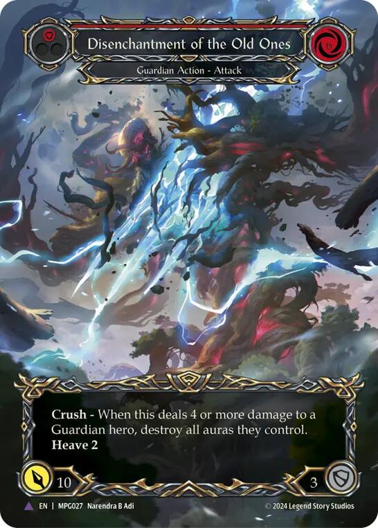 Disenchantment of the Old Ones (Marvel Cold Foil) [MPG027] (Mastery Pack Guardian)  Cold Foil | Good Games Modbury