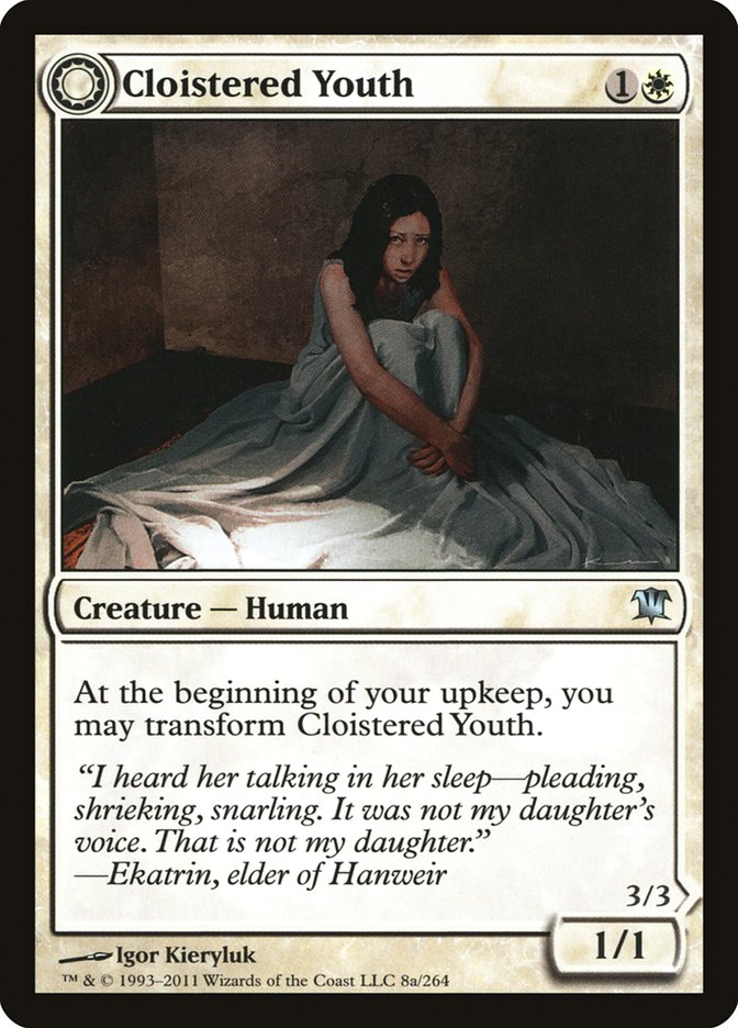 Cloistered Youth // Unholy Fiend [Innistrad] | Good Games Modbury