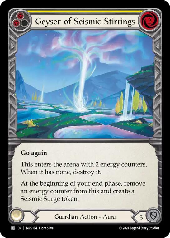 Geyser of Seismic Stirrings (Yellow) [MPG104] (Mastery Pack Guardian) | Good Games Modbury
