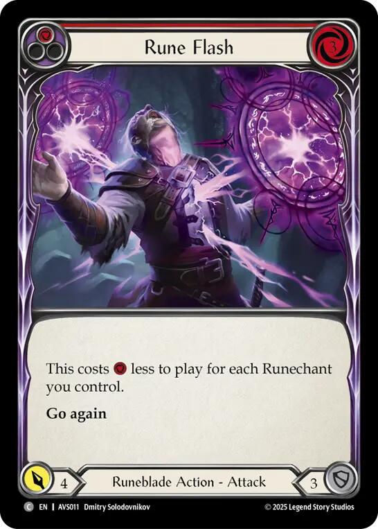 Rune Flash (Red) [AVS011] (Armory Deck: Legends Viserai) | Good Games Modbury