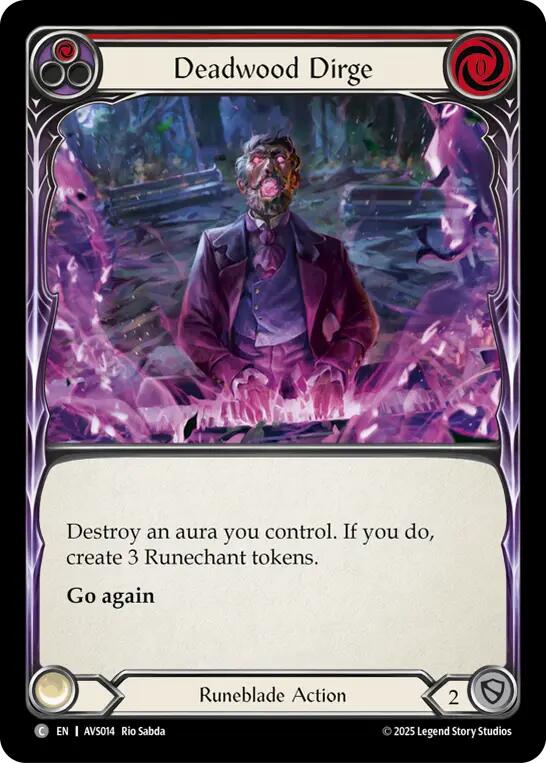 Deadwood Dirge (Red) [AVS014] (Armory Deck: Legends Viserai) | Good Games Modbury