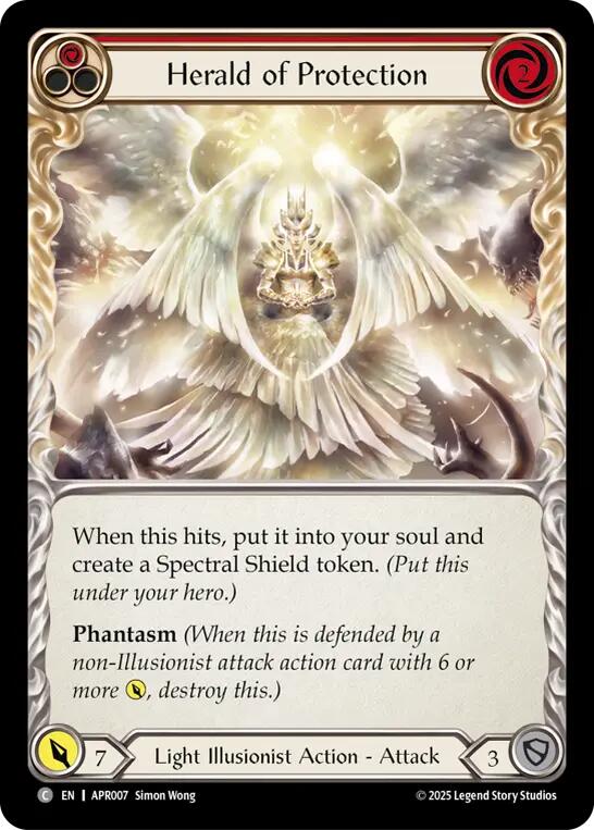 Herald of Protection (Red) [APR007] (Armory Deck: Legends Prism) | Good Games Modbury