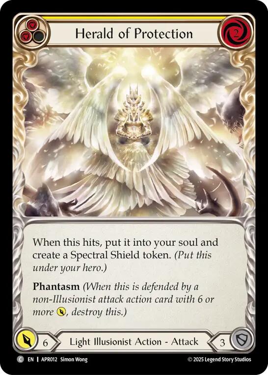 Herald of Protection (Yellow) [APR012] (Armory Deck: Legends Prism) | Good Games Modbury
