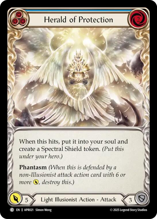 Herald of Protection (Blue) [APR021] (Armory Deck: Legends Prism) | Good Games Modbury