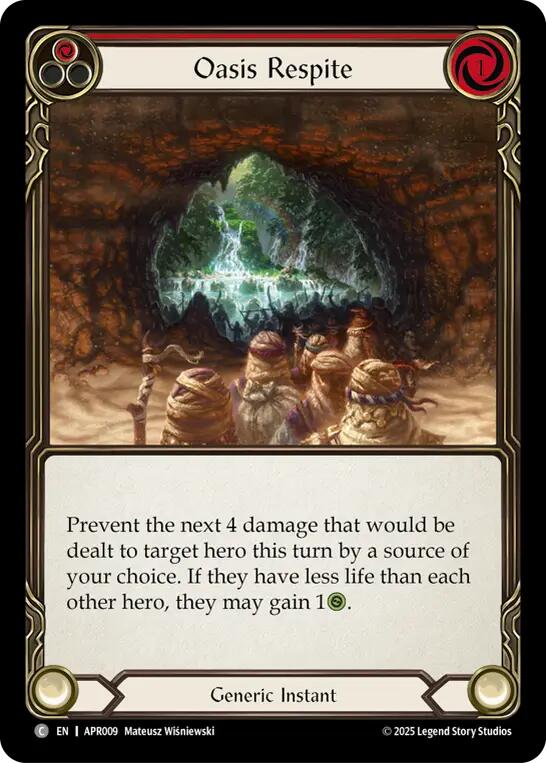 Oasis Respite (Red) [APR009] (Armory Deck: Legends Prism) | Good Games Modbury
