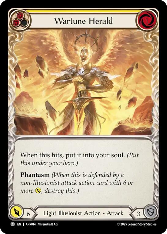 Wartune Herald (Yellow) [APR014] (Armory Deck: Legends Prism) | Good Games Modbury