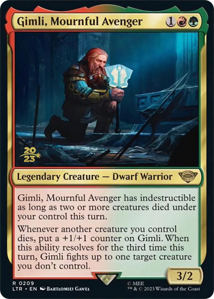 Gimli Mournful Avenger 209s/86 (Prerelease Cards)  - Foil | Good Games Modbury