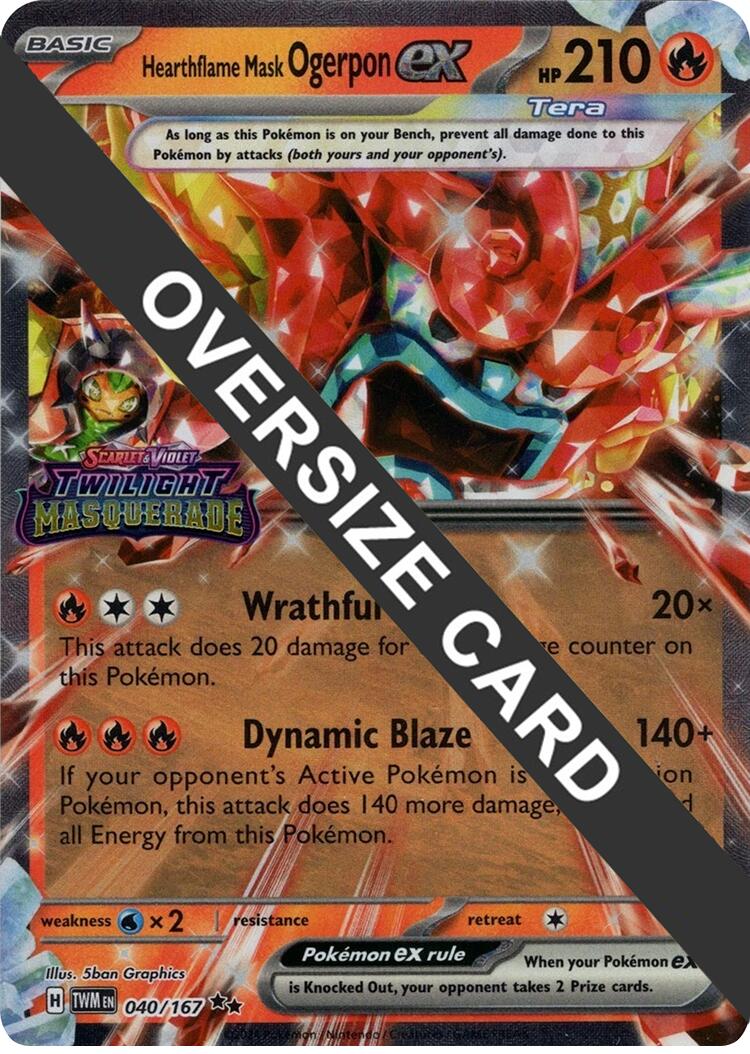 Hearthflame Mask Ogerpon ex (040/167) (Jumbo Card) [Scarlet & Violet: Twilight Masquerade] | Good Games Modbury