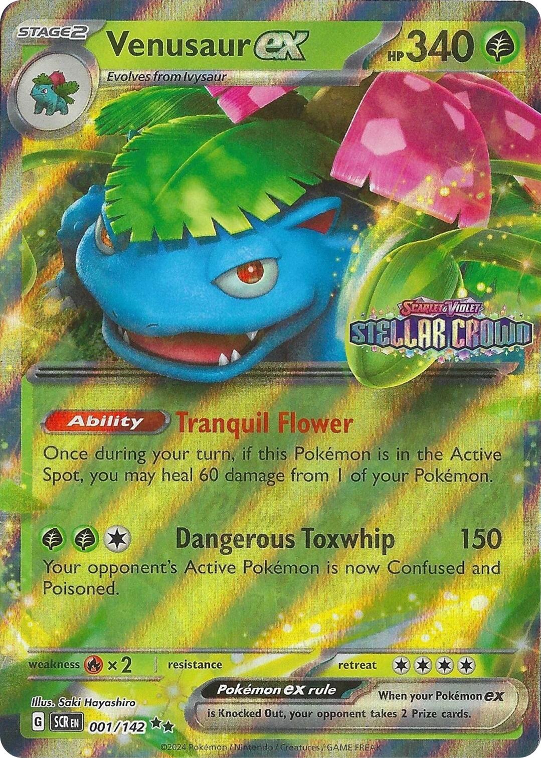 Venusaur ex (001/142) (Stellar Crown Stamp) [Miscellaneous Cards] | Good Games Modbury