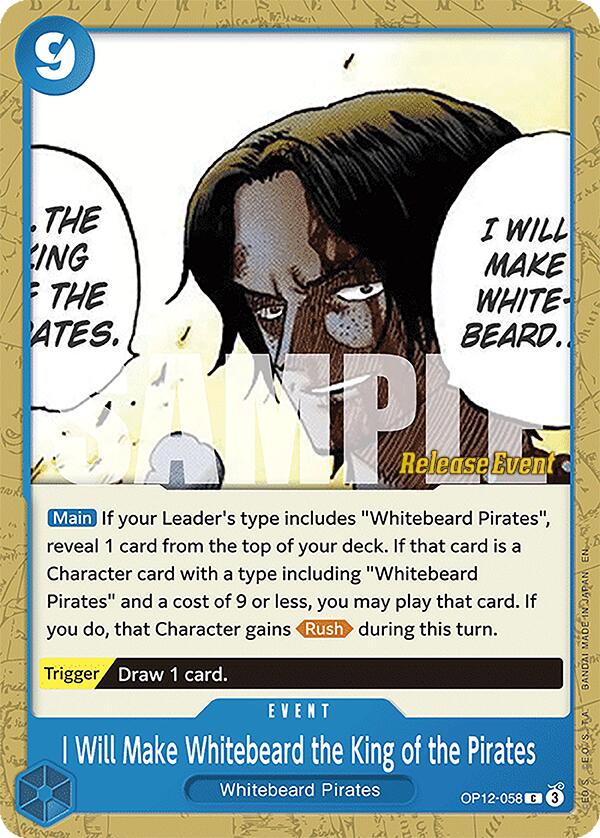 I Will Make Whitebeard the King of the Pirates [Legacy of the Master Release Event Cards] | Good Games Modbury