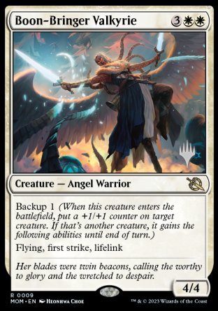 Boon-Bringer Valkyrie (Promo Pack) [March of the Machine Promos] | Good Games Modbury