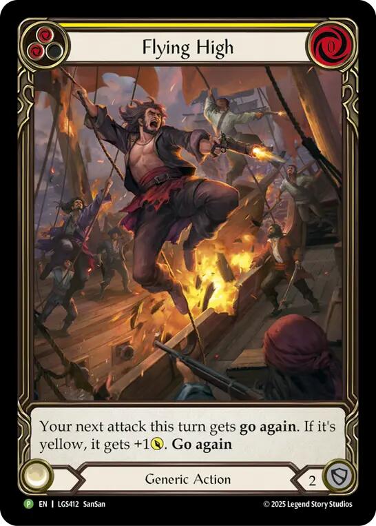 Flying High (Yellow) [LGS412] (Promo)  Rainbow Foil | Good Games Modbury