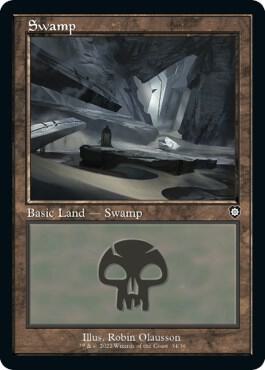 Swamp 34 Retro Frame 34/40 (Commander: The Brothers' War)  | Good Games Modbury