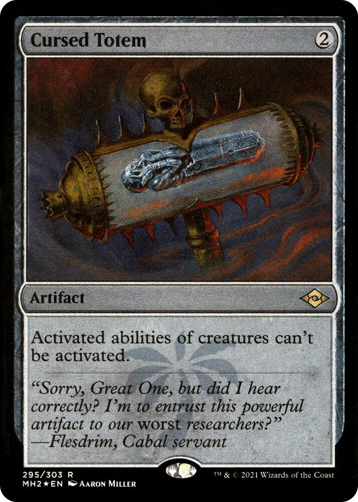 Cursed Totem Foil Etched 295 (Modern Horizons 2)  - Foil | Good Games Modbury