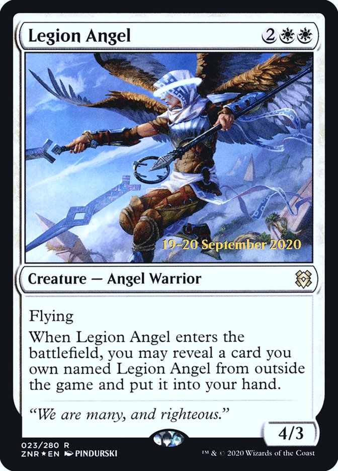 Legion Angel [Zendikar Rising Prerelease Promos] | Good Games Modbury