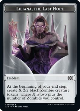 Emblem Liliana the Last Hope Spirit 002 Double Sided Token 23 // 2 (Double Masters 2022)  - Foil | Good Games Modbury