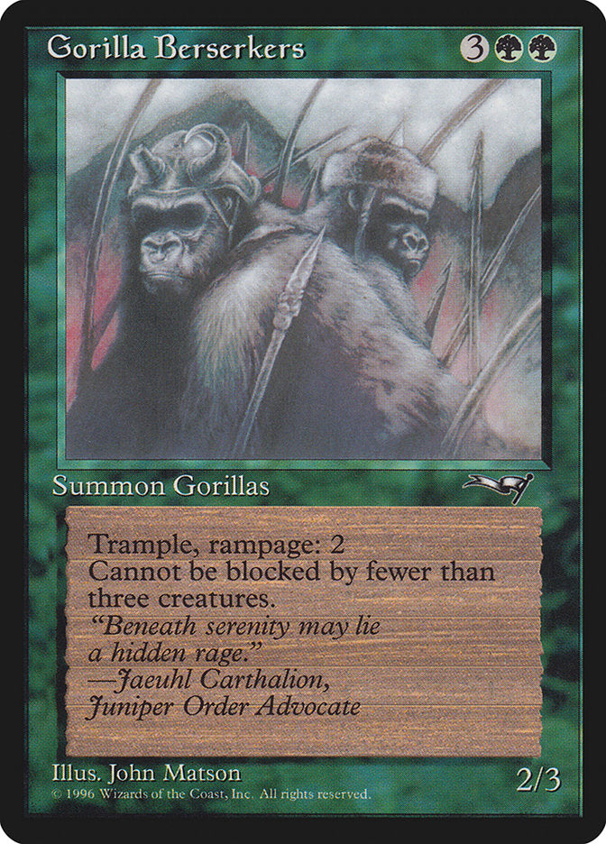 Gorilla Berserkers (Mouths Closed) [Alliances] | Good Games Modbury