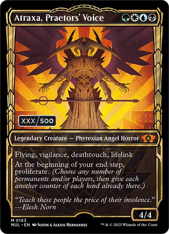 Atraxa, Praetors' Voice Seralized 163z/65 (March of the Machine: Multiverse Legends)  - Double Rainbow Foil | Good Games Modbury