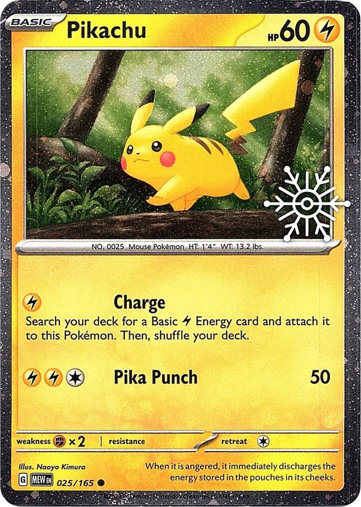 Pikachu (025/165) (Holoiday Calendar) [Miscellaneous Cards] | Good Games Modbury
