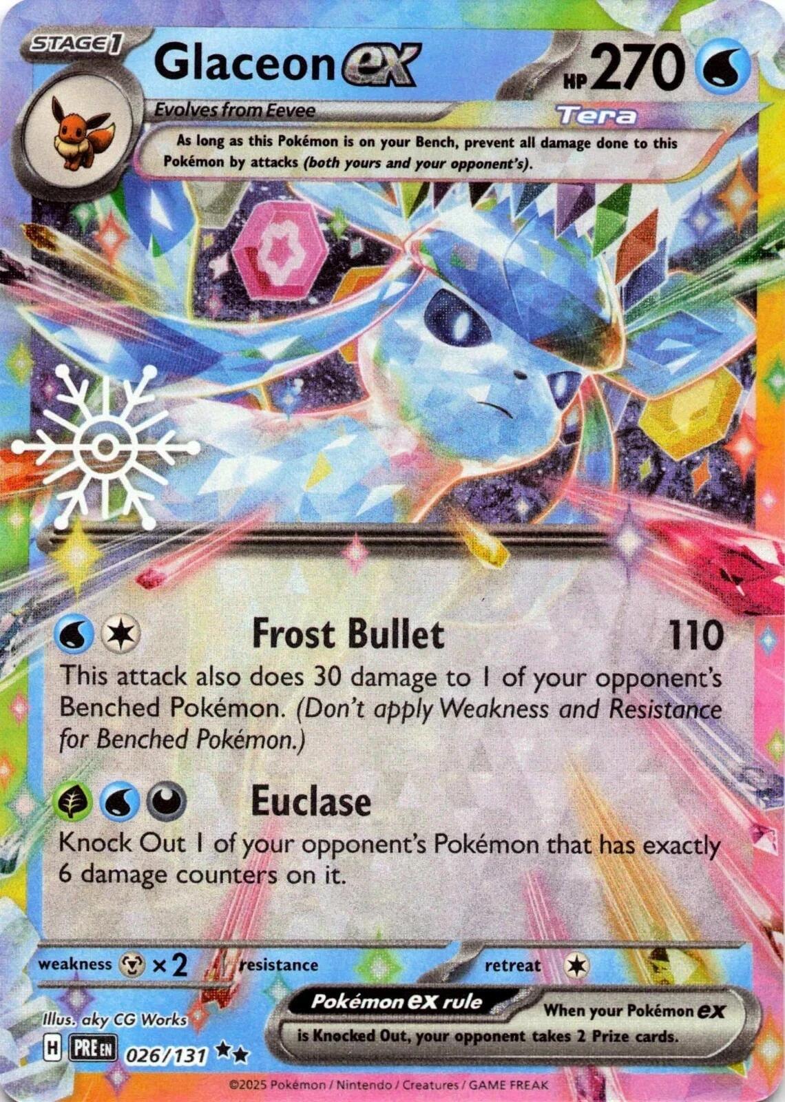 Glaceon ex (026/131) (Holiday Calendar) [Miscellaneous Cards] | Good Games Modbury