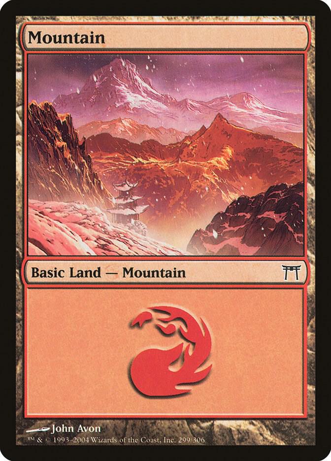 Mountain 299/306 (Champions of Kamigawa)  - Foil | Good Games Modbury