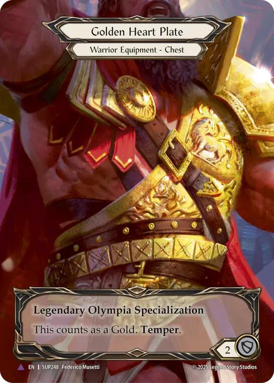 Golden Heart Plate (Marvel) [SUP248] (Super Slam)  Cold Foil | Good Games Modbury