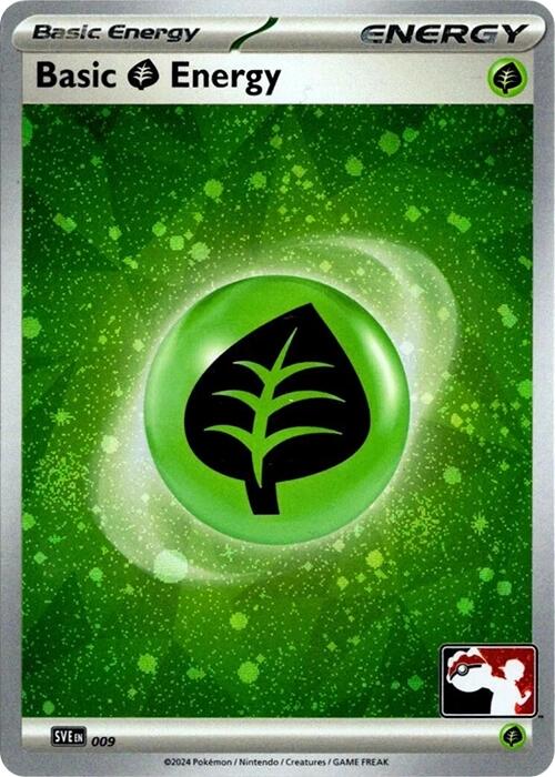 Basic Grass Energy (009) (Cosmos Holo) [Prize Pack Series Seven] | Good Games Modbury