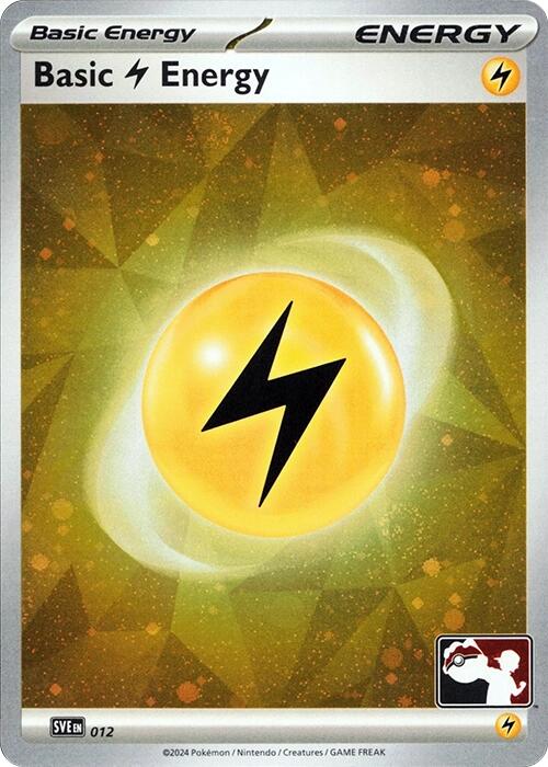 Basic Lightning Energy (012) (Cosmos Holo) [Prize Pack Series Seven] | Good Games Modbury