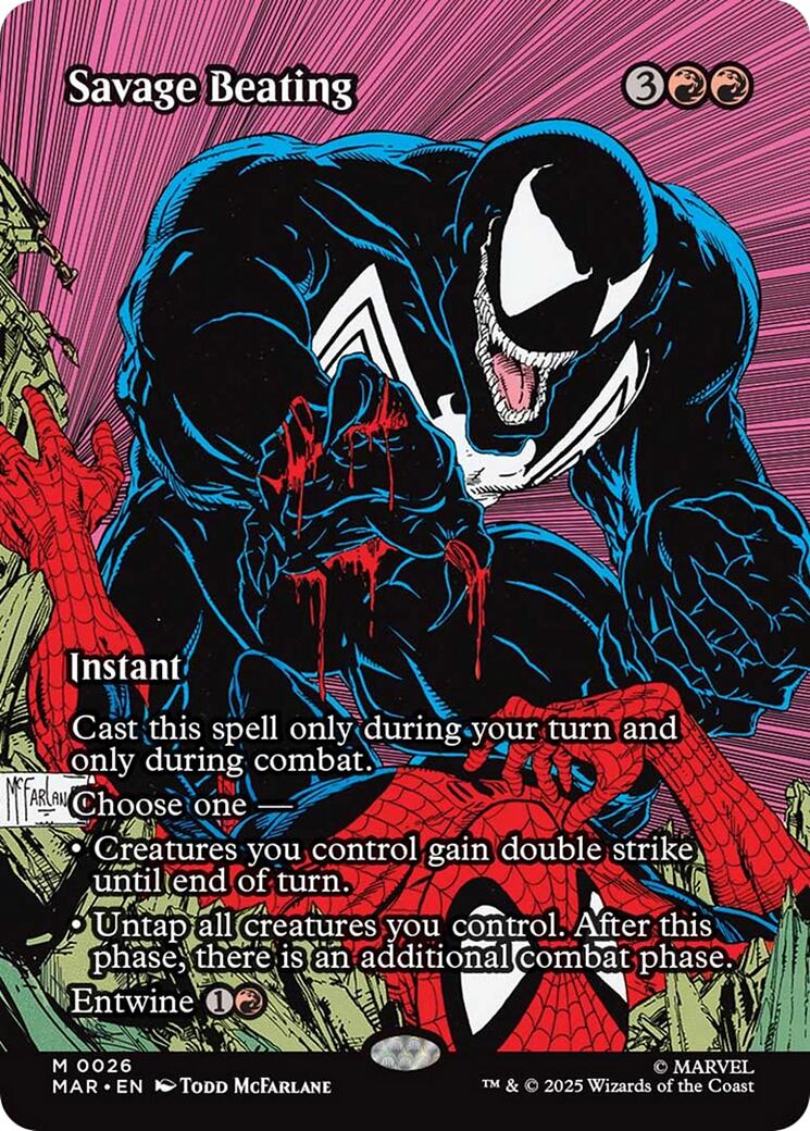 Savage Beating (Borderless) [Marvel's Spider-Man: Eternal-Legal] | Good Games Modbury