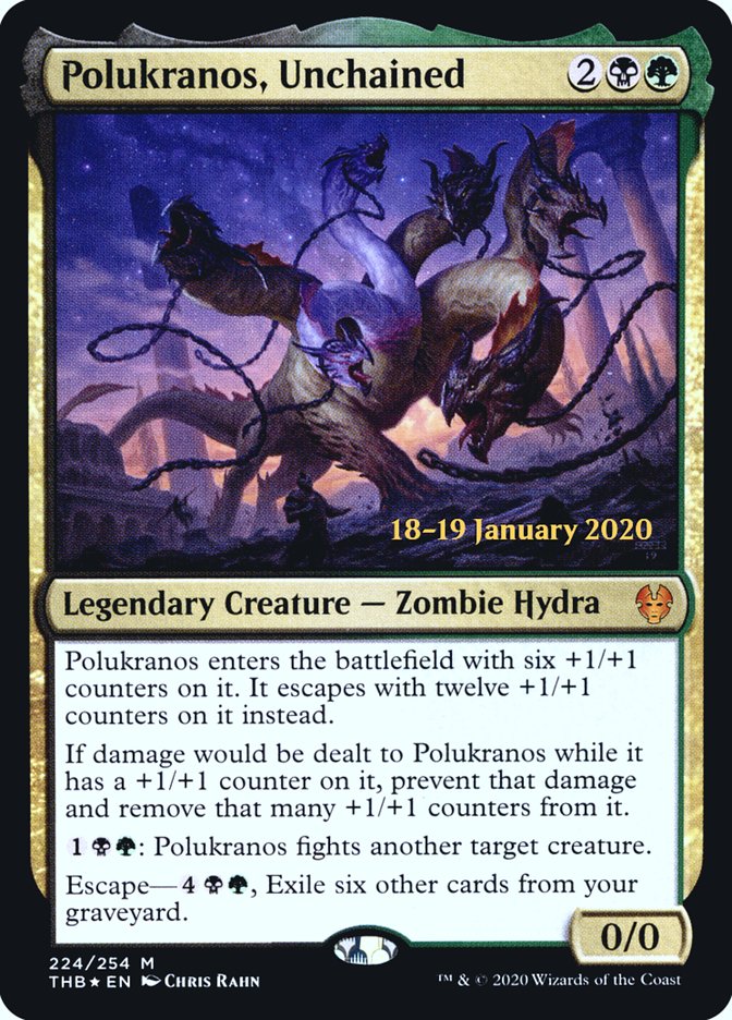 Polukranos, Unchained [Theros Beyond Death Prerelease Promos] | Good Games Modbury