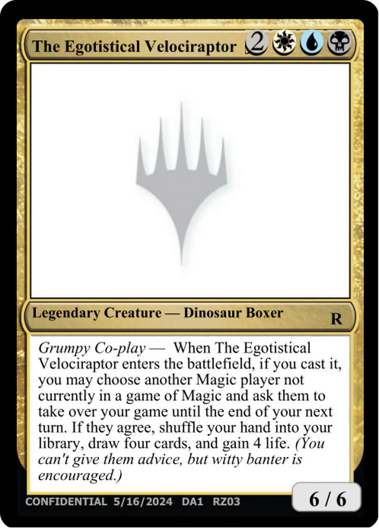 The Egotistical Velociraptor [Mystery Booster 2 Playtest Cards] | Good Games Modbury