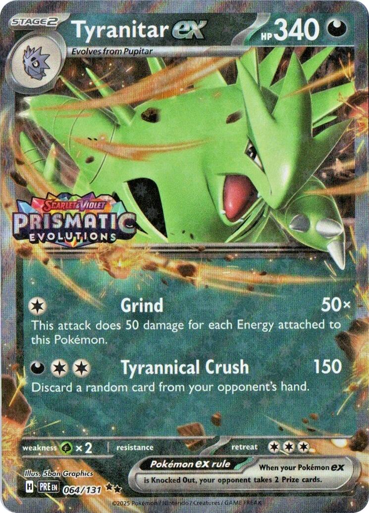 Tyranitar ex (064/131) (Prismatic Evolutions Stamp) [Miscellaneous Cards] | Good Games Modbury