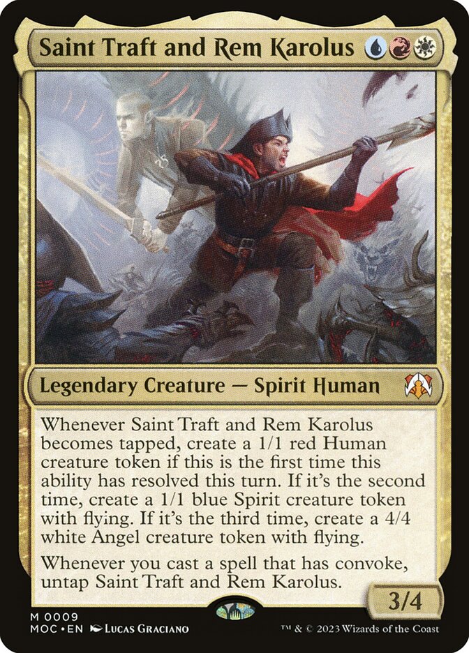Saint Traft and Rem Karolus 9/444 (Commander: March of the Machine)  - Foil | Good Games Modbury