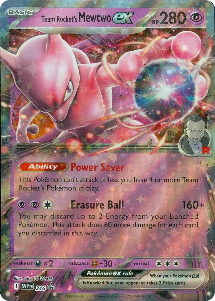 Team Rocket's Mewtwo ex (216) [Scarlet & Violet: Black Star Promos] | Good Games Modbury