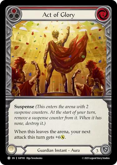 Act of Glory (Red) [SUP195] (Super Slam)  Rainbow Foil | Good Games Modbury