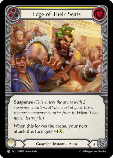 Edge of Their Seats (Yellow) [SUP202] (Super Slam)  Rainbow Foil | Good Games Modbury