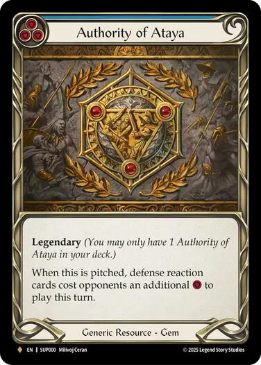 Authority of Ataya [SUP000] (Super Slam)  Rainbow Foil | Good Games Modbury