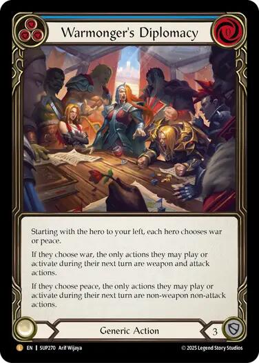 Warmonger's Diplomacy [SUP270] (Super Slam)  Rainbow Foil | Good Games Modbury