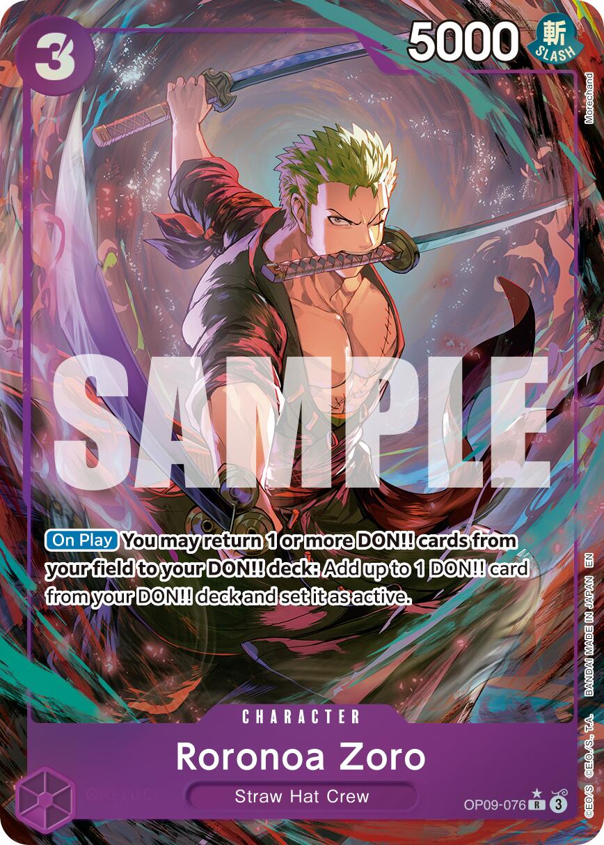 Roronoa Zoro (OP09-076) (Alternate Art) [Premium Booster -The Best- Vol. 2] | Good Games Modbury