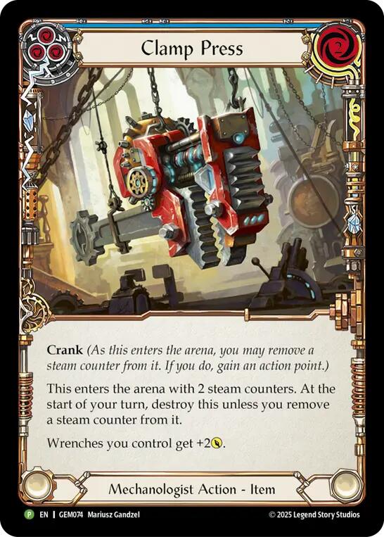 Clamp Press [GEM074] (GEM Pack 3)  Cold Foil | Good Games Modbury