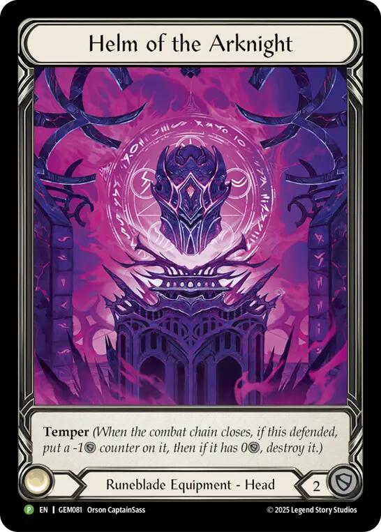 Helm of the Arknight [GEM081] (GEM Pack 3)  Rainbow Foil | Good Games Modbury