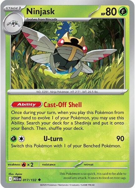 Ninjask (017/132) [Mega Evolutions: Base Set] | Good Games Modbury