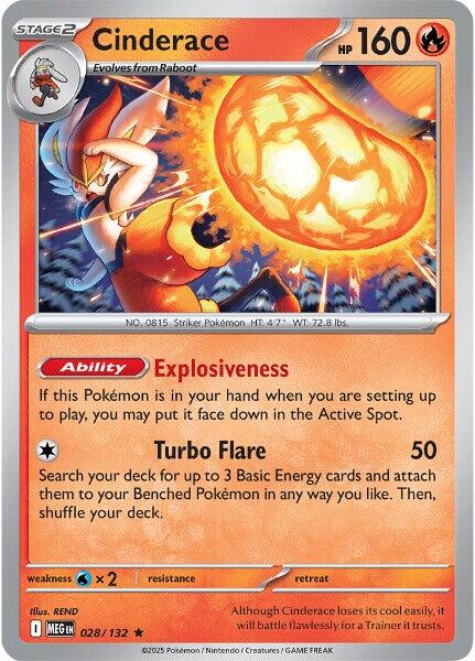 Cinderace (028/132) [Mega Evolutions: Base Set] | Good Games Modbury