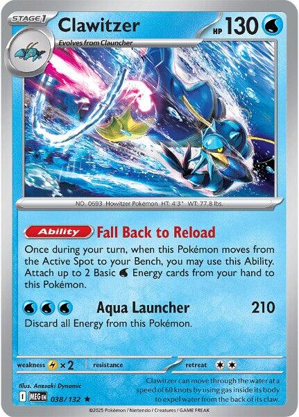 Clawitzer (038/132) [Mega Evolutions: Base Set] | Good Games Modbury