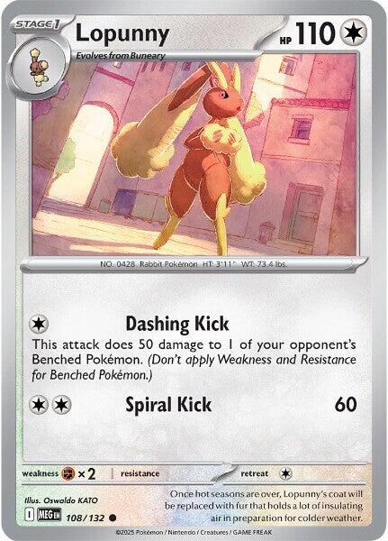 Lopunny (108/132) [Mega Evolutions: Base Set] | Good Games Modbury
