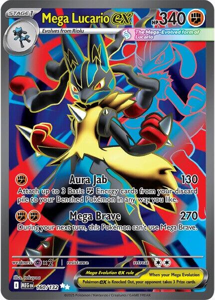 Mega Lucario ex (160/132) [Mega Evolutions: Base Set] | Good Games Modbury