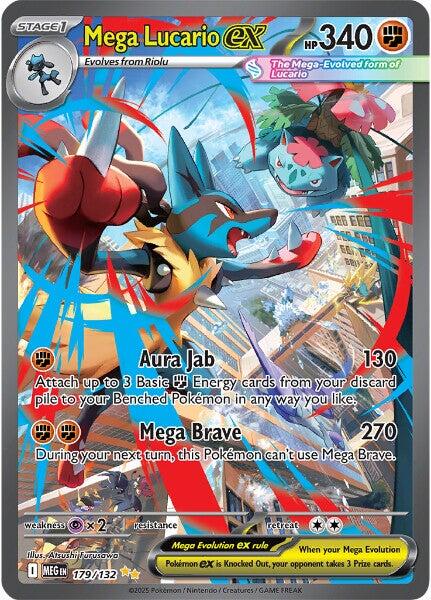 Mega Lucario ex (179/132) [Mega Evolutions: Base Set] | Good Games Modbury