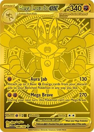Mega Lucario ex (188/132) [Mega Evolutions: Base Set] | Good Games Modbury