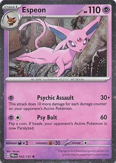 Espeon (033/131) (Cosmos Holo) [Miscellaneous Cards] | Good Games Modbury