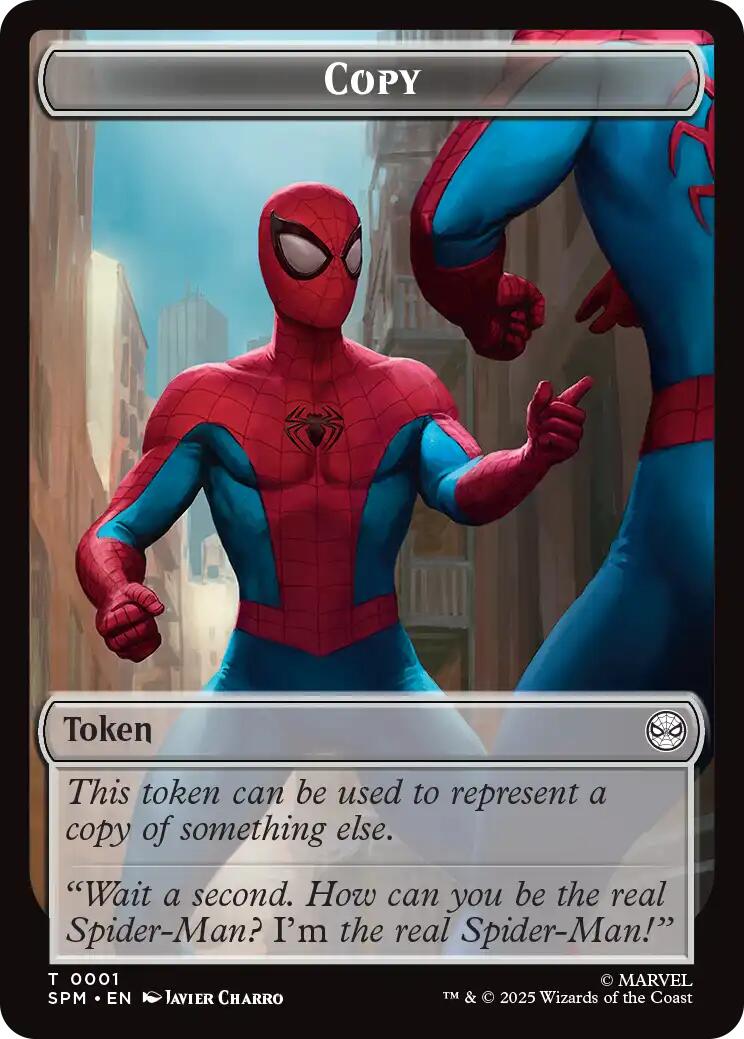 Copy // Human Citizen Double-Sided Token [Marvel's Spider-Man Tokens] | Good Games Modbury